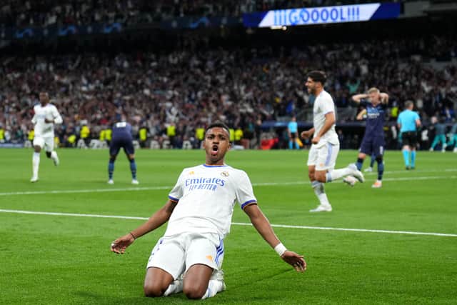 Rodrygo scored twice in two minutes to force the game into extra-time. Credit: Getty. 