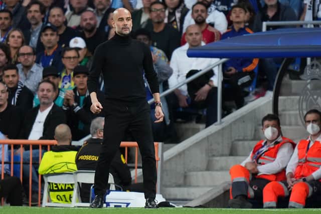 It was more Champions League heartbreak for Guardiola at Manchester City. Credit: Getty.