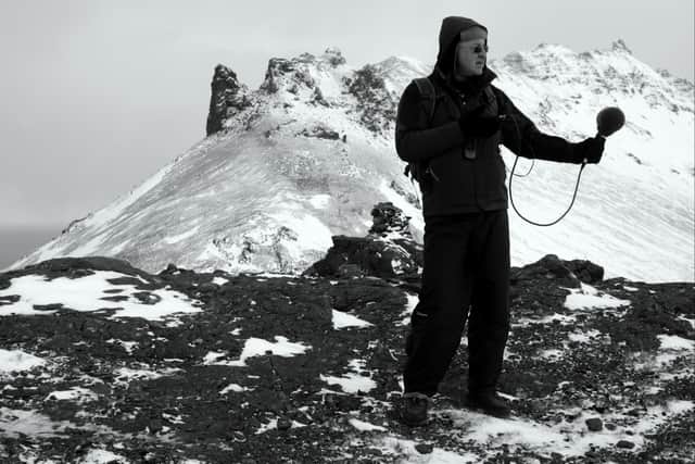 Chris Watson at Vatnajökull glacier in Iceland. Image courtesy of the artist