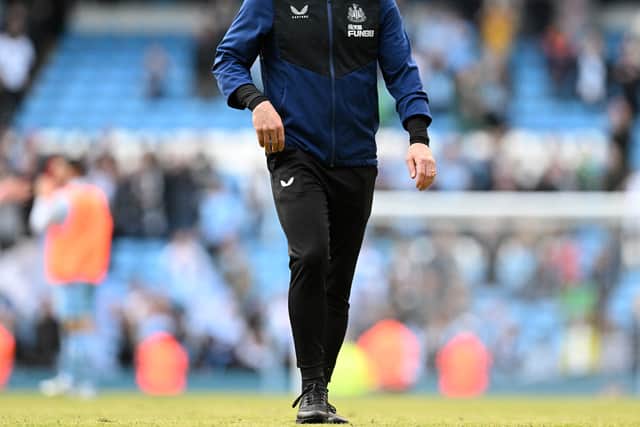 Eddie Howe feels Newcastle are a long way off City’s levels. Credit: Getty.