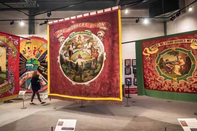 Trade union banners at the People’s History Museum