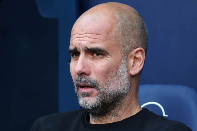 Pep Guardiola refused to give an update on the transfer earlier on Tuesday. Credit: Getty.