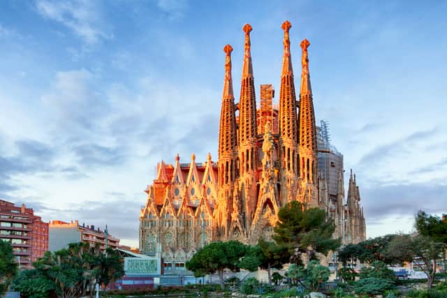 The impressive cathedral designed by Gaudi, which is being build since 19 March 1882