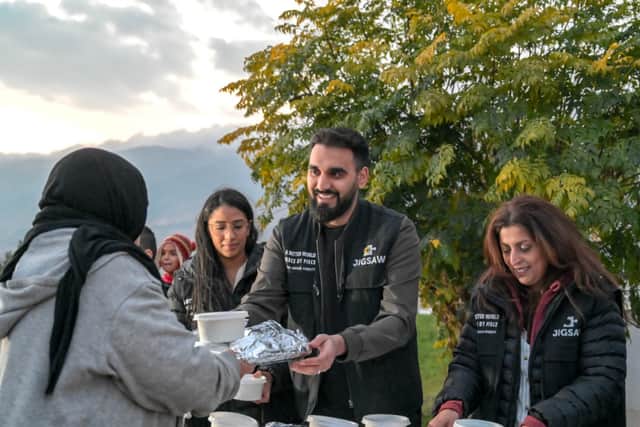 Yousuf working with Jigsaw volunteers in Lebanon