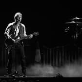 Ed Sheeran performs during The BRIT Awards 2022 at The O2 Arena on February 08, 2022 in London, England
