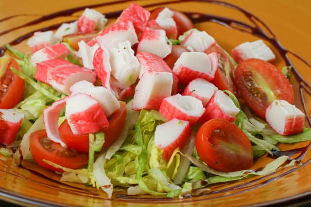 Seafood stick salad for 30p Credit: Phil Taylor / SWNS