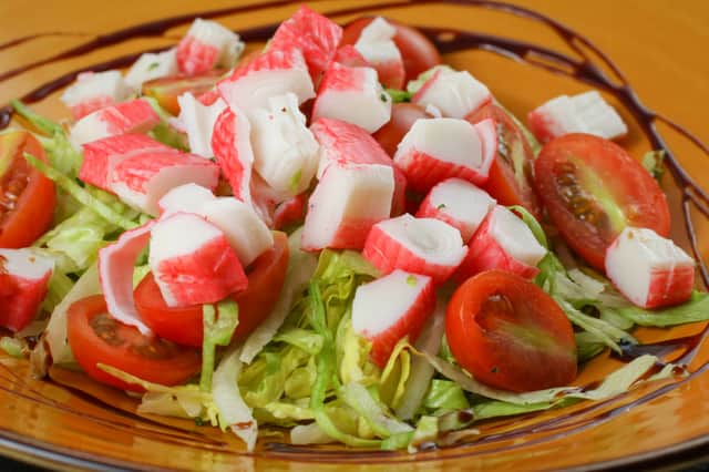 Seafood stick salad for 30p Credit: Phil Taylor / SWNS
