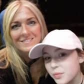 Julie Edwards with her daughter Lily at the Ariana Grande concert at Manchester Arena