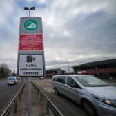 A sign for the Clean Air Zone in Greater Manchester (Photo by Christopher Furlong/Getty Images)