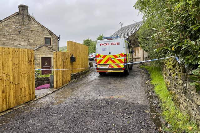 Police at the scene after boy, 3, dies in dog attack in Milnrow, Rochdale Credit: Matthew Lofthouse SWNS