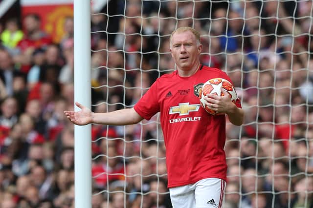 Paul Scholes was originally supposed to play in the game but has had to pull out. Credit: Getty.