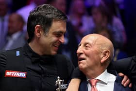Fred Done (right) shares a joke with World Snooker Champion Ronnie O’Sullivan