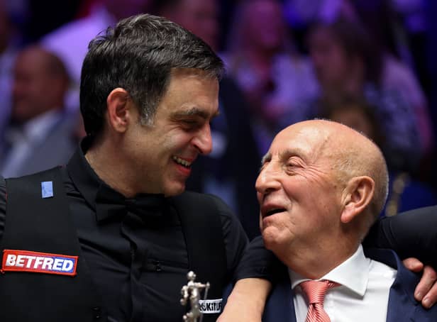 <p>Fred Done (right) shares a joke with World Snooker Champion Ronnie O’Sullivan</p>