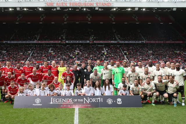 There were plenty of former United and Liverpool legends at Old Trafford. Credit: Getty.