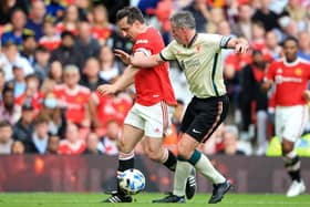 Gary Neville and Jamie Carragher went head to head at the weekend at Old Trafford. Credit: Getty.