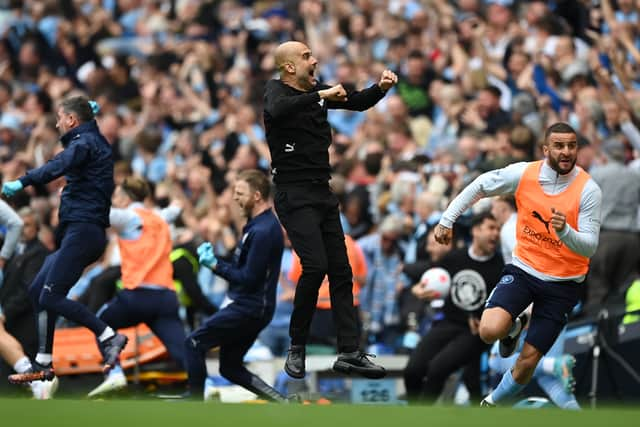 Guardiola collected a fourth Premier League title. Credit: Getty.