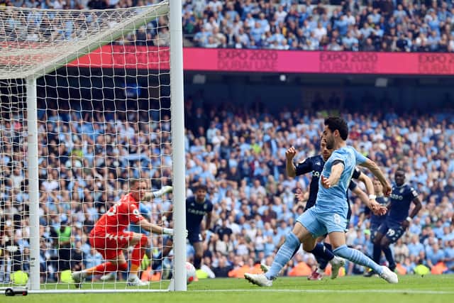 City came from behind in dramatic circumstances to beat Aston Villa and lift the Premier League title. Credit: Getty.