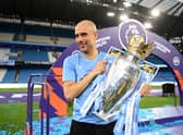 Pep Guardiola lifted a fourth Premier League title on Sunday. Credit: Getty.