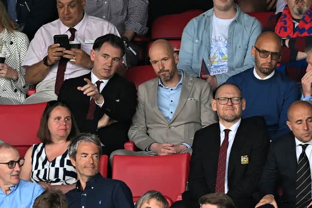 Erik ten Hag was in attendance at Selhurst Park on Sunday as United lost 1-0 to Palace. Credit: Getty.