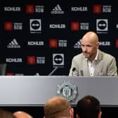 Erik ten Hag addressed the media on Monday afternoon. Credit: Getty.