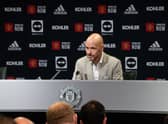 Erik ten Hag addressed the media on Monday afternoon. Credit: Getty.