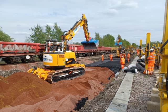 Track work previously taking place as part of the infrastructure upgrade project