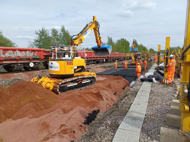 Track work previously taking place as part of the infrastructure upgrade project