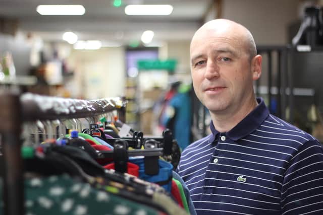 Manager Jason Connor inside the new Francis House charity shop