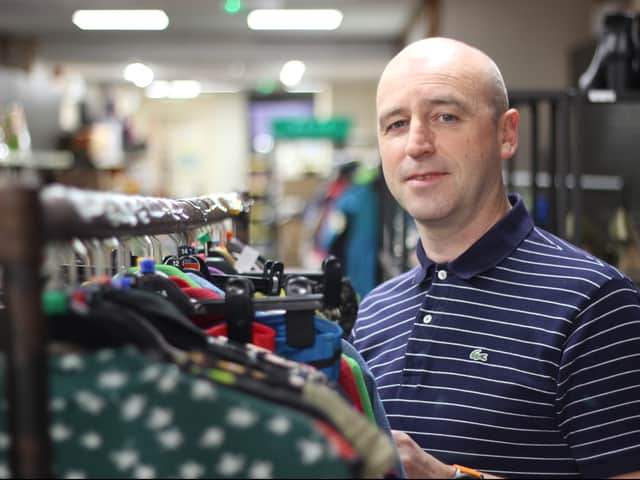 Manager Jason Connor inside the new Francis House charity shop