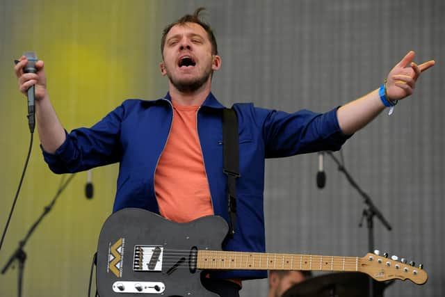 Jonathan Higgs of the band Everything Everything performs on the main Stage at the TRNSMT music Festival on Glasgow Green