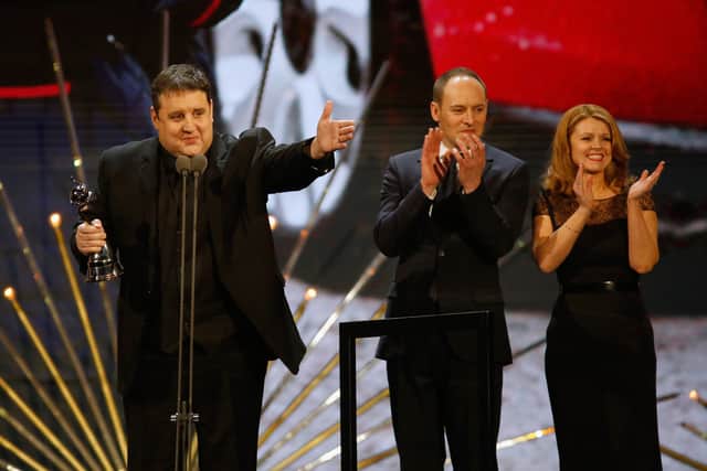 Peter Kay receives the award for Best Comedy at the 21st National Television Awards at The O2 Arena on January 20, 2016 in London