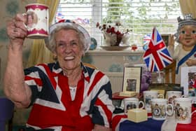 Jean Topping celebrates the Queen’s Platinum Jubilee Credit: SWNS