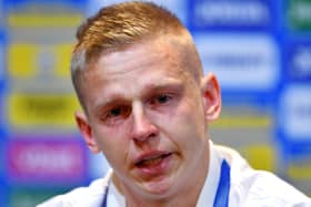 Oleksandr Zinchenko spoke to the press ahead of Scotland vs Ukraine. Credit: Getty.