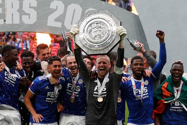 Leicester City won the Community Shield last season. Credit: Getty.