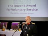 The Lord Lieutenant speaking at an event for The Queen’s Award for Voluntary Service. Photo: Mark Waugh/Manchester Press Photography