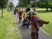 The procession in Crowcroft Park 