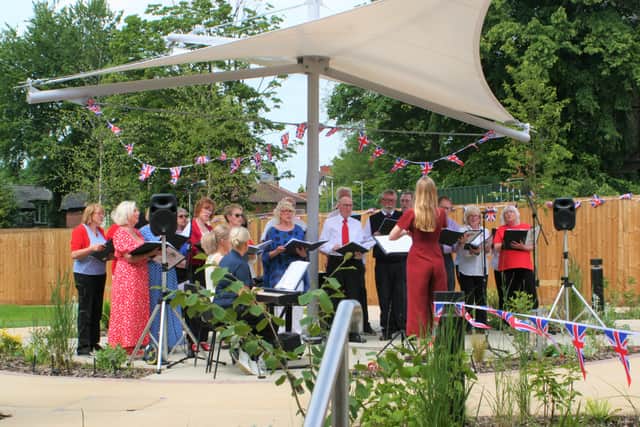 The choir performing