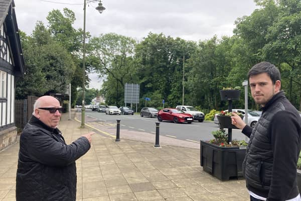 Councillors Garrido and Kearley at barton road side of roundabout Credit: LDRS