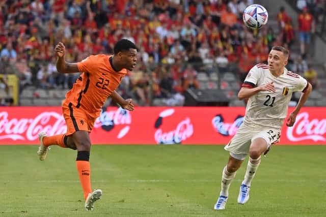 Dumfries scored in Monday’s win over Belgium. Credit: Getty.