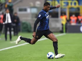 Denzel Dumfries has been linked with a move to Manchester United. Credit: Getty.