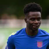 Bukayo Saka has been linked with a move from Arsenal to Manchester City. Credit: Getty.
