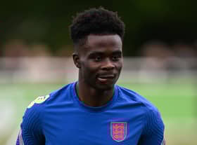 Bukayo Saka has been linked with a move from Arsenal to Manchester City. Credit: Getty.