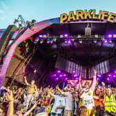 Pharrell at the Parklife stage 