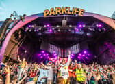 Pharrell at the Parklife stage 