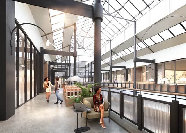 CGI of new co-working space in Spindles. Photo: Oldham council.
