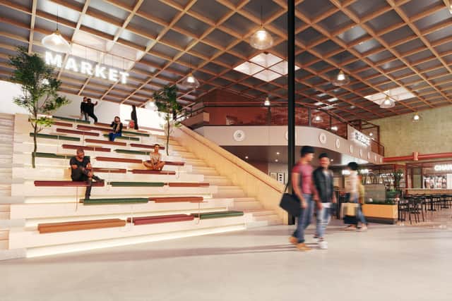CGI of new market in Spindles. Photo: Oldham council