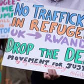Protests have been held against plans to send asylum seekers to Rwanda. Photo: Niklas Halle’n/AFP via Getty Images