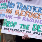 Protests have been held against plans to send asylum seekers to Rwanda. Photo: Niklas Halle’n/AFP via Getty Images