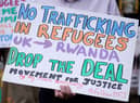 Protests have been held against plans to send asylum seekers to Rwanda. Photo: Niklas Halle’n/AFP via Getty Images