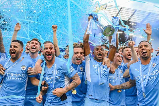 City wont the title by one point over Liverpool last season. Credit: Getty. 